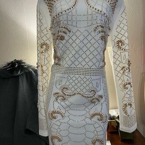ft Inc Dresses | Long Beaded Gown | Color: Ivory | Size: 3X|